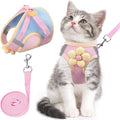 Cat Harness and Leash Set for Walking Escape Proof, Adjustable Kitten Harness by NCMAMA