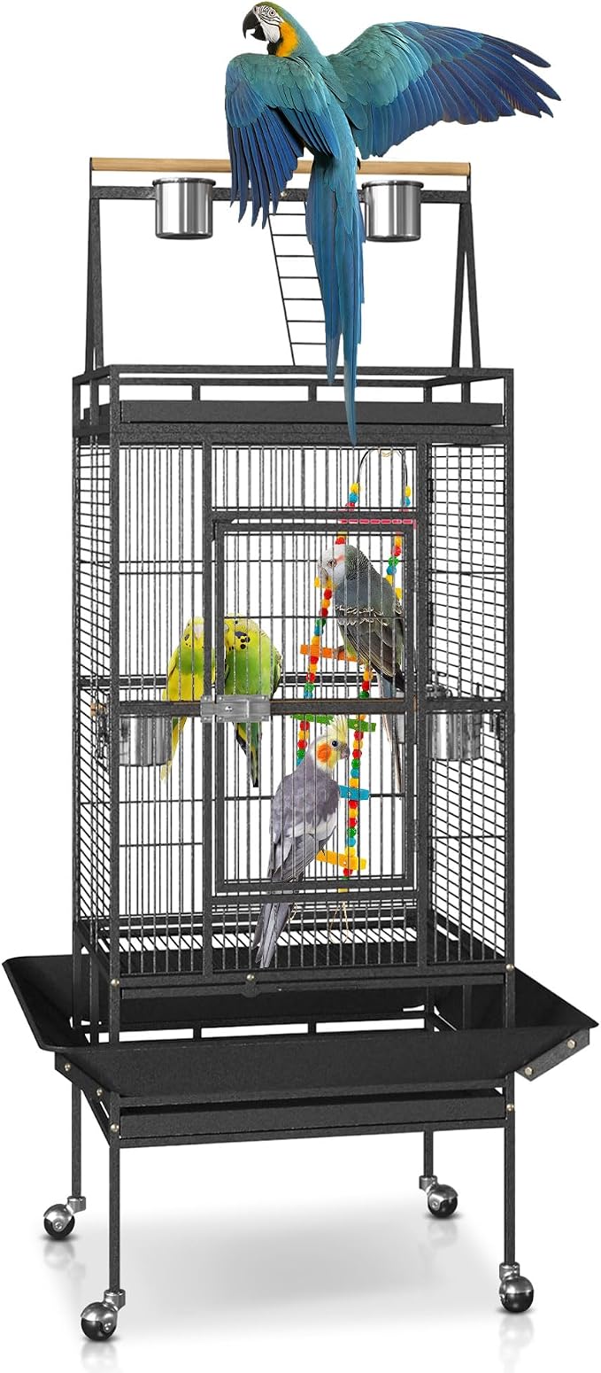 68-inch large bird cage with rolling stand