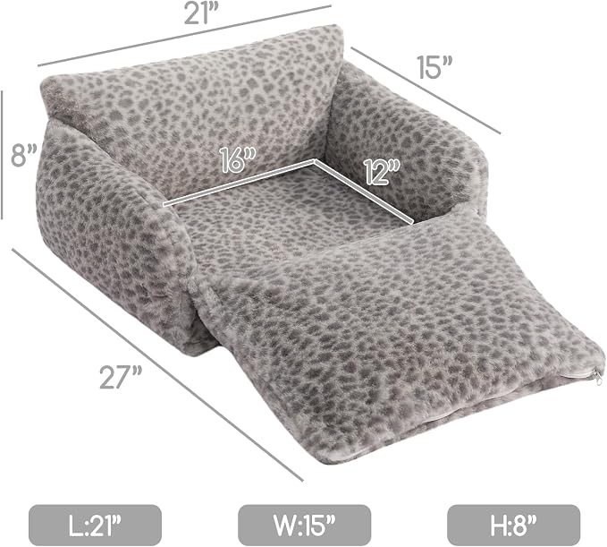Hollypet Cat Bed Fluffy Plush Mutifuctional Double-Layer Soft Pet Couch - Image 3