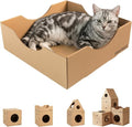 Modular Cardboard Cat Condo System, Bowl-Shaped Cat Bed Module, Foldable by Unknown
