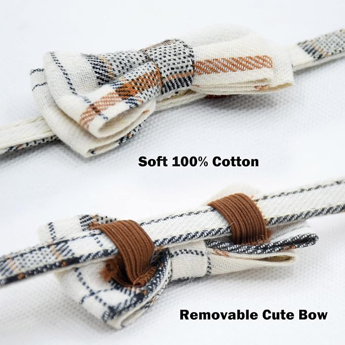 Cat Collar Breakaway with Bell and Bow Tie, Plaid Design Adjustable Safety - Image 6