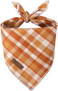 Fall Dog Bandana – Autumn Plaid Triangle Scarf by UPURARAPUP