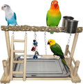 PINVNBY Bird Playground Parrot Playstand Birds Play Stand Wood Exercise Perch by PINVNBY