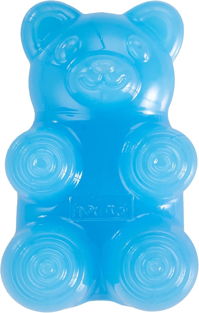 Outward Hound Gummiez Bear Dog Toy & Treat Stuffer, 4.7″ x 3″ Blue by OutwardHound