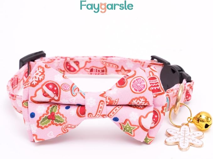Faygarsle 2 Pack Christmas Cat Collars - Image 3