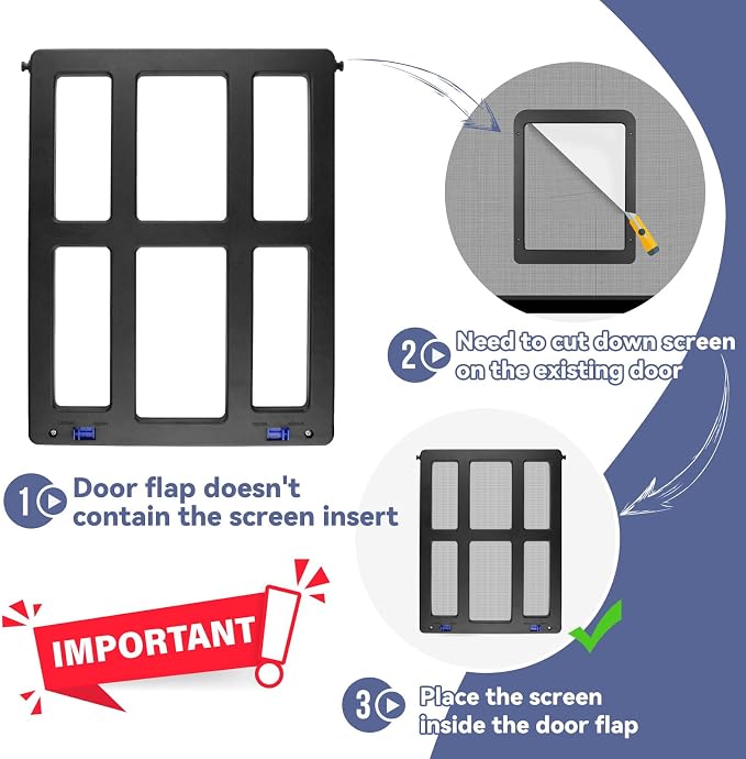 NAMSAN Dog Screen Door, Flap Opening 11.2 x 14.4 inches, Dog Door - Image 5