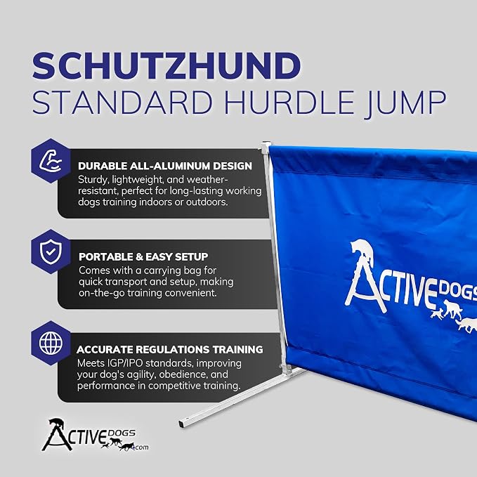 ActiveDogs.com IGP IPO Schutzhund Standard Hurdle Jump w/Carrying Bag - Image 5