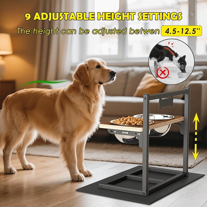Elevated Dog Bowls with Slow Feeder - Image 2