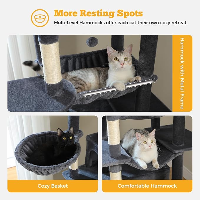 81" Heavy Duty Cat Tree for Large Cats up to 20lbs - Image 3