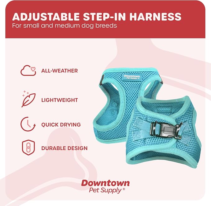 Downtown Pet Supply Step in Dog Harness No Pull, Light Blue - Image 3