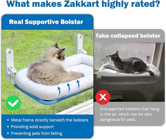 Zakkart Foldable Cat Hammock for Window - Image 2