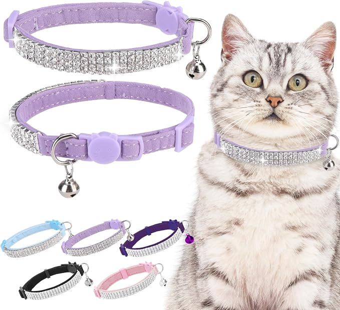 EXPAWLORER Soft Velvet Safe Cat Collars by EXPAWLORER