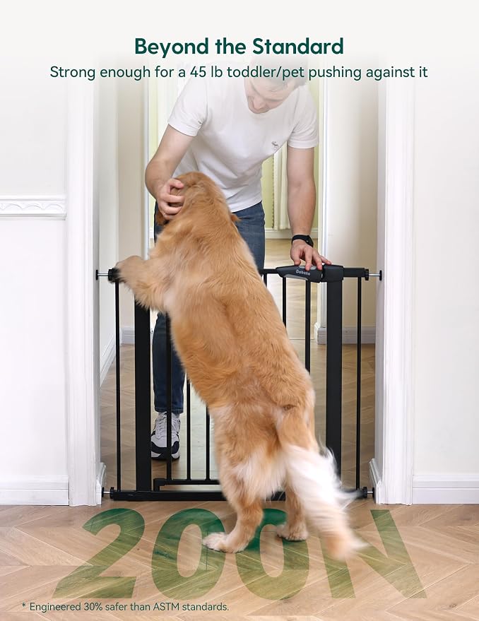 Babelio Baby Gate for Doorways and Stairs, PressGuard P7 Auto Close Dog Gate - Image 2