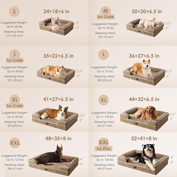 EHEYCIGA Orthopedic Dog Beds for Large Dogs, Waterproof Memory Foam Large Pet - Image 2