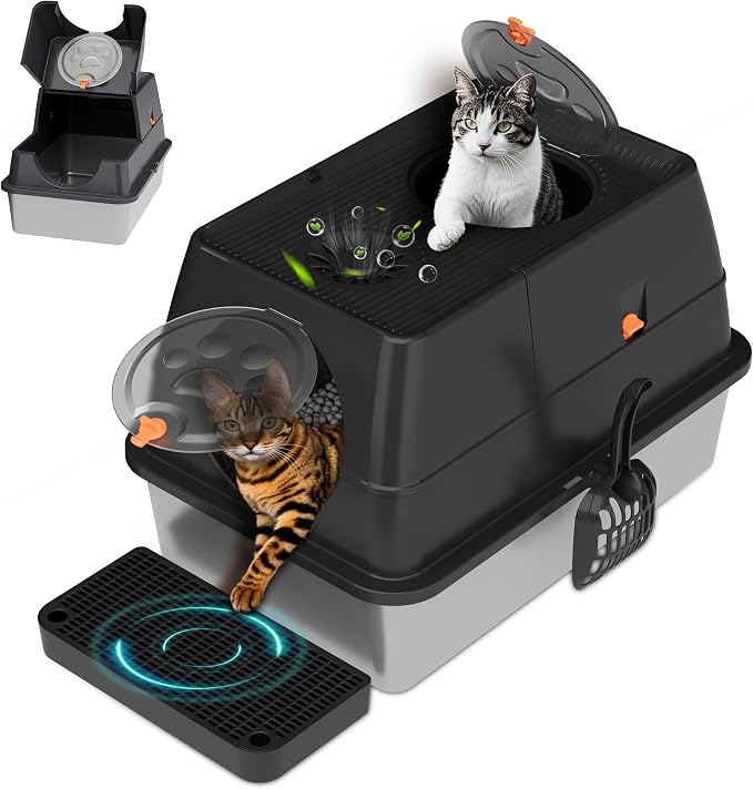 Stainless Steel Litter Box by Anywish