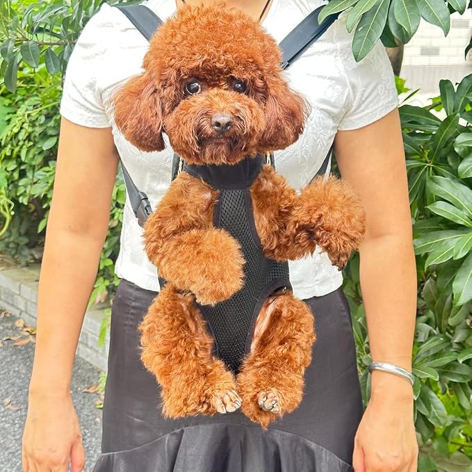 Pet Dog Carrier Backpack, Portable Breathable Mesh Chest Carrier, Polyester - Image 7