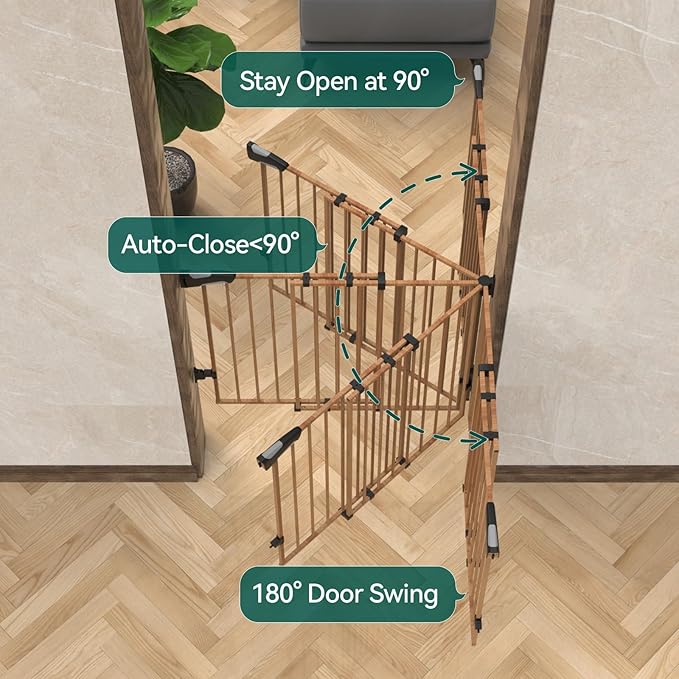 Babelio Baby Gate for Stairs & Doorways, 26-43" W 28" H No Bottom Bar| Easy - Image 6