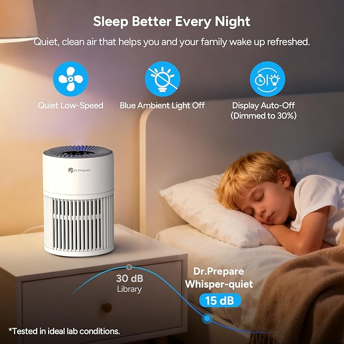 Dr.Prepare Air Purifiers for Bedroom, Quiet Air Purifier - Image 5