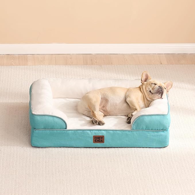 EHEYCIGA Orthopedic Dog Bed, Waterproof Memory Foam, Turquoise Blue - Image 8