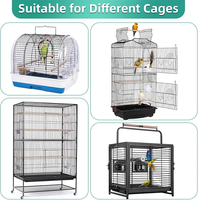 Bird Cage Seed Catcher, Seed Catcher Guard Net Cover, Parrot Nylon Mesh Net - Image 6