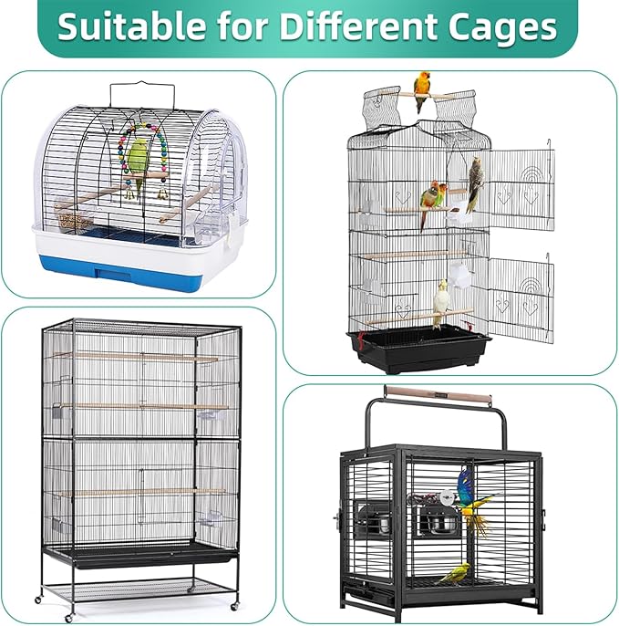 Bird Cage Seed Catcher, Seed Catcher Guard Net Cover, Parrot Nylon Mesh Net - Image 6