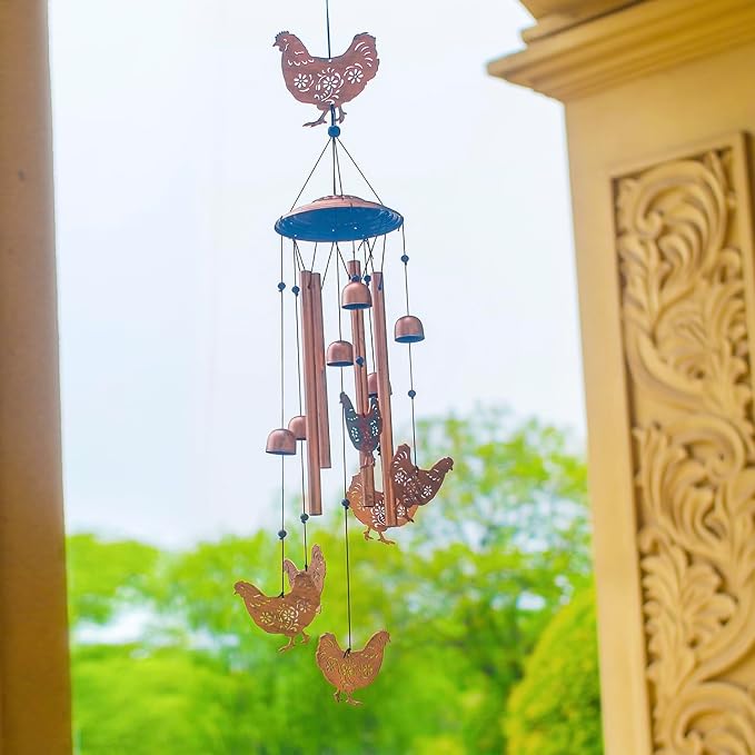 Chicken Wind Chimes for Outside, Chicken Gifts for Women/Men/Sympathy/Memorial - Image 7
