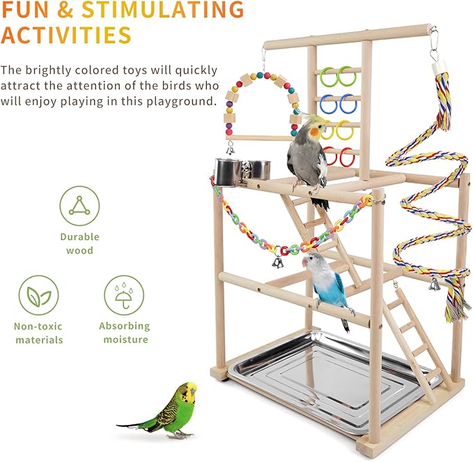 Bird Playground, Parrots Playstand - Image 3