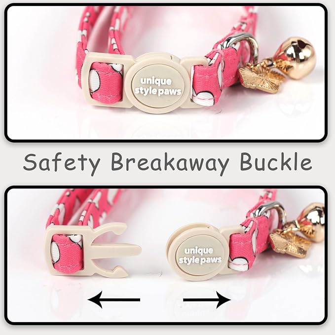 Unique style paws 2 Pack Valentine's Day Kitten Collar Breakaway - Image 4