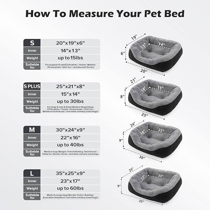 INVENHO Dog Bed Medium Size, Orthopedic Warming Soft Calming Sleeping Durable - Image 5