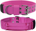 Tactical Dog Collar with Handle, Military Adjustable Heavy Duty Metal Buckle