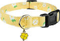 Cotton Handmade Dog Collar Cute and Distinctive Patterns Yellow Flower by Fyeqyaou