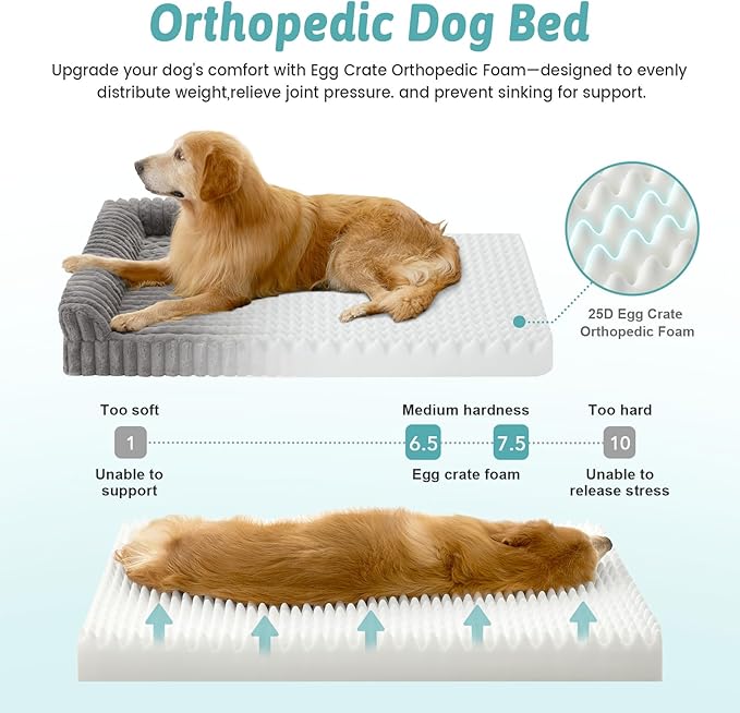 Cute Dog Bed for Small Dogs, Faux Rabbit Fur Orthopedic Foam Dog Bed - Image 6