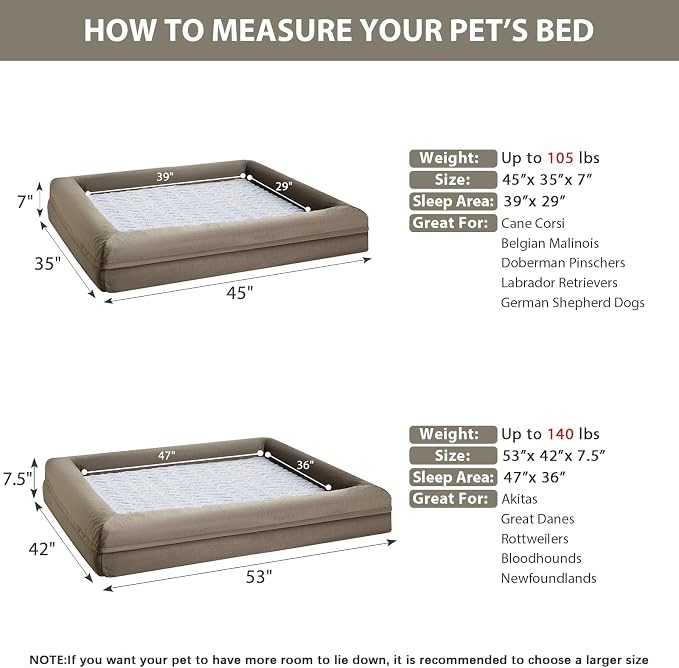 WNPETHOME XXL Extra Large Dog Bed, Washable Dog Couch - Image 3