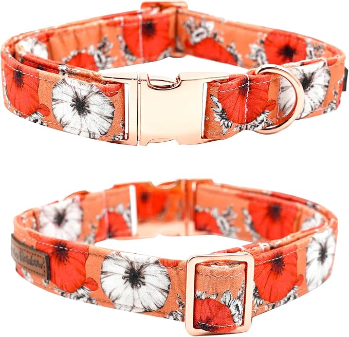 Fall Dog Collar, Pet Collar Bow Floral Pet Collar Girl Boy Holiday Collars Gift - Image 2