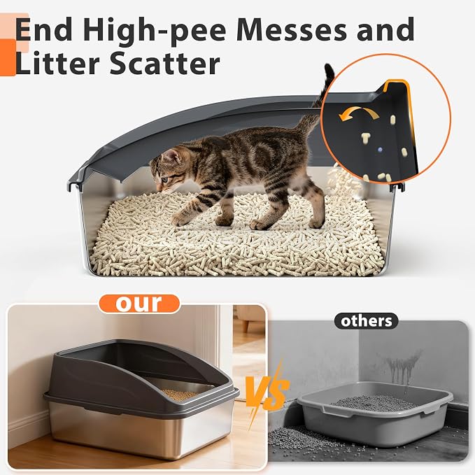 2 Pack Stainless Steel Litter Box - Image 3