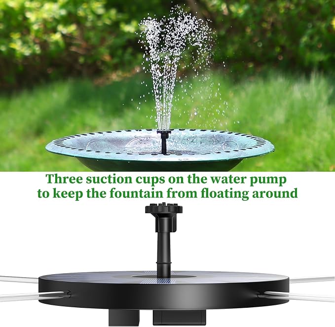 AISITIN 2.5W Solar Bird Bath Fountain Pump, Solar Fountain - Image 7