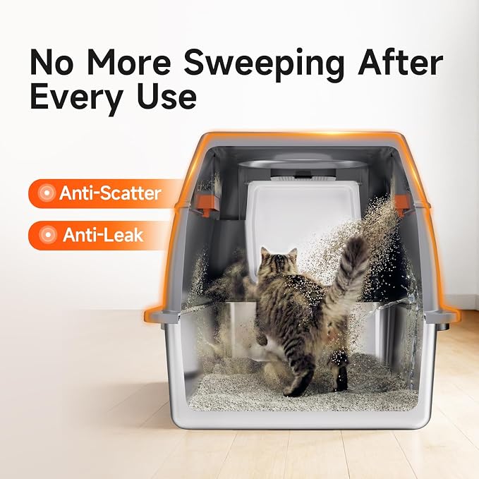 Extra Large Stainless Steel Litter Box - Image 3
