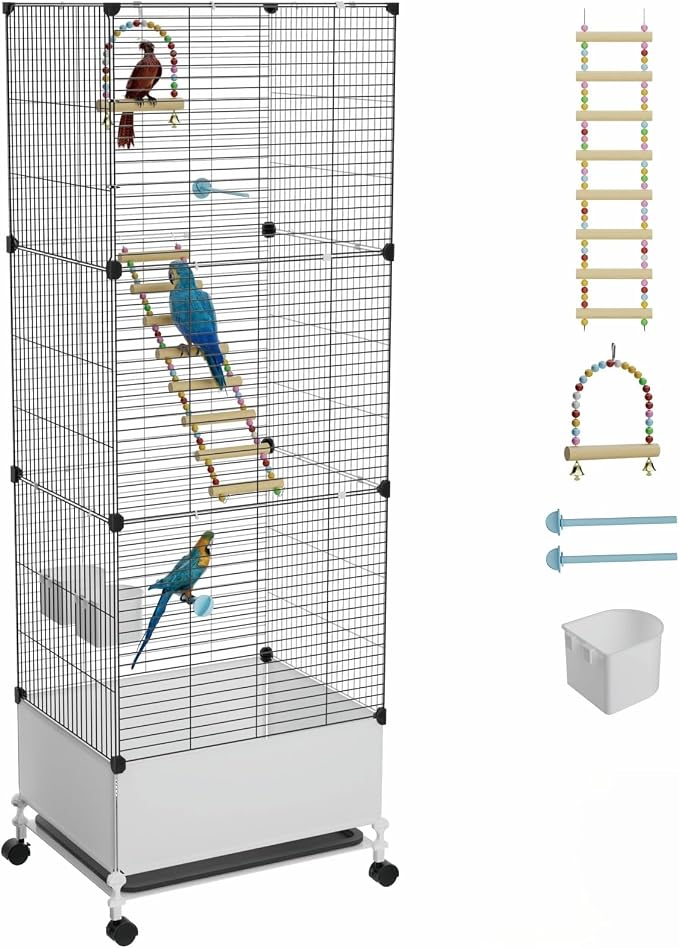 Extra Large Bird Cage, Wide Birdcage by STILLCOVE
