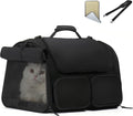 FUKUMARU Cat Carrier, 4 Mesh Windows Small Dog Carrier, 4 Storage Pockets Cat by FUKUMARU