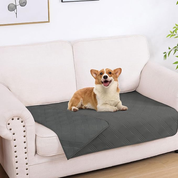 hyha Waterproof Dog Blanket, Reversible Pet Bed Blanket, Soft Sofa Couch Cover by hyha