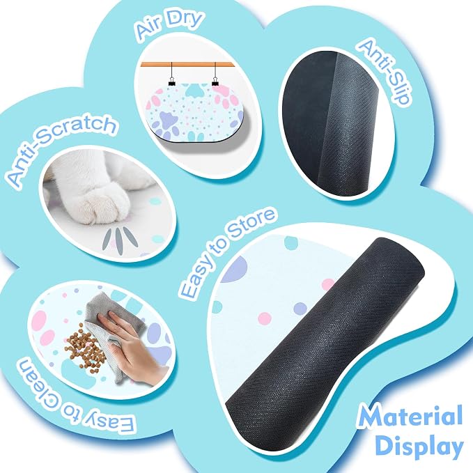 Dog Feeding Mat 24''x16'', Absorbent Pet Food Mat, No Stains Quick Dry Pet - Image 3