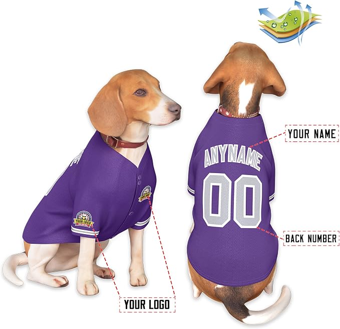 Custom Dog Baseball Jersey - Image 3