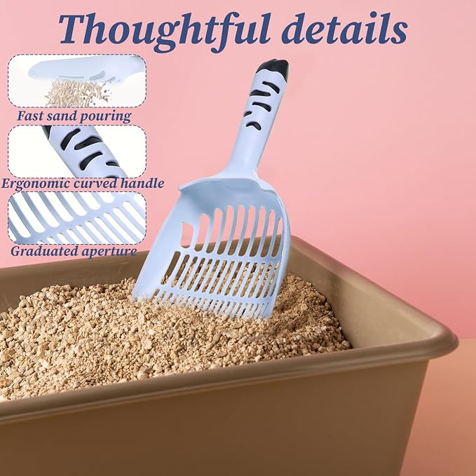Cat Litter Scoop, Cat Scooper for Litter Box Cats and Dog Poop Collector - Image 4