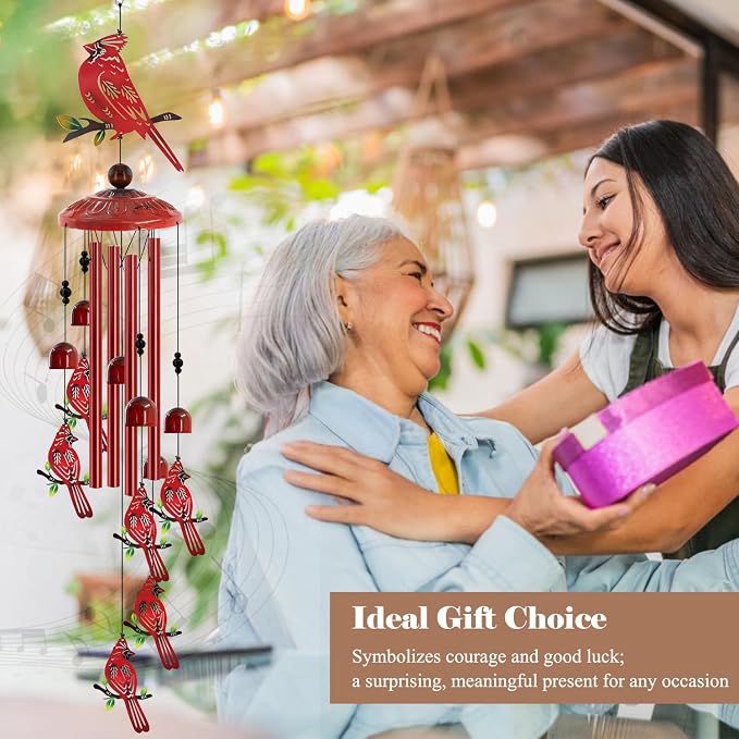 for Women Cardinal Wind Chimes for Outside, Decoration for Outdoor - Image 7