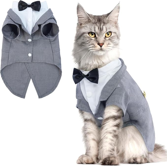 QBLEEV Cat Tuxedo Suit, Cat Halloween Costumes by QBLEEV