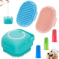 Comotech 6PCS Dog Bath Brush & Dog Toothbrush | Adjustable Handle Shampoo Brush by Comotech