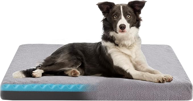 Cooling Dog Beds for Large Dogs, Memory Foam Pet Bed by WATANIYAPET