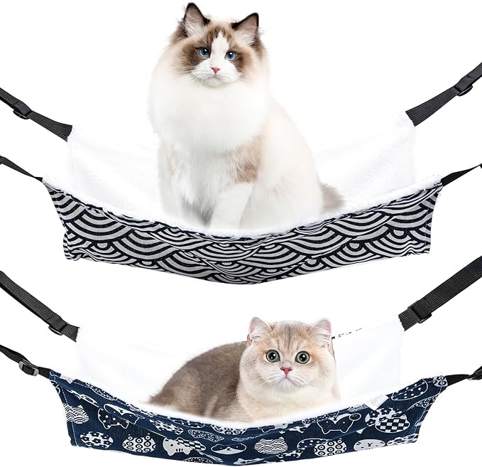 2 Pieces Cat Hammock for Cage Hanging Reversible, Soft Pet Cage Hammock by BCHARYA
