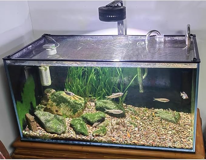 Magnetic Aquarium lid Fish Tank Hood top Cover Anti-Jumping net Cover mesh to - Image 7