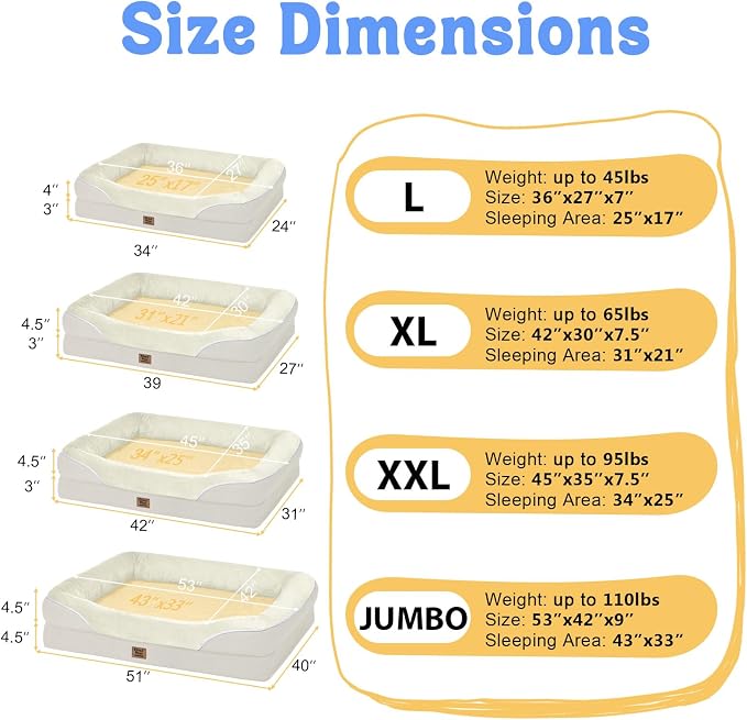 Orthopedic Removable Large Dog Bed -XL Large Dog Beds - Image 7